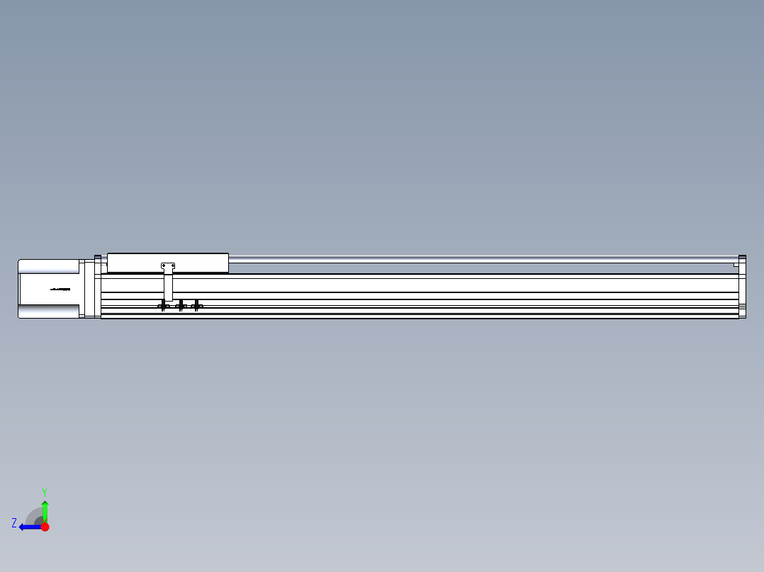 东锦丝杆传动-直线滑台模组DH270-C-L10-S1050-BC-T1000W-C3右视图