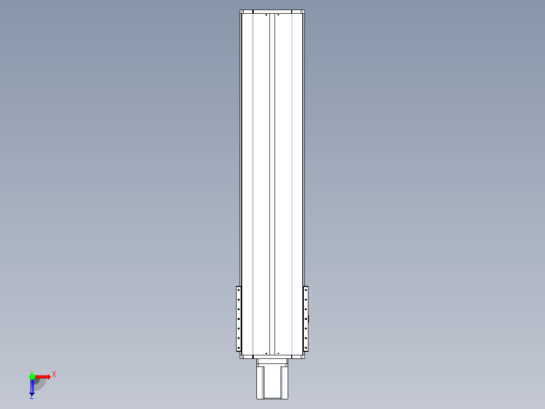 东锦丝杆传动-直线滑台模组DH270-C-L10-S1050-BC-T1000W-C3俯视图
