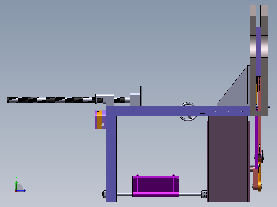 鞋厂层皮切片机左视图