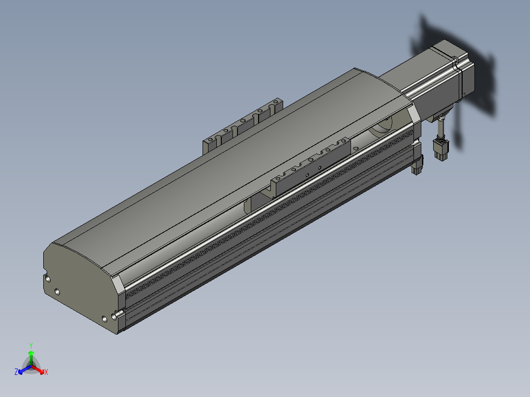 东锦丝杆传动-直线滑台模组DH120-C-200-BC-P400W-C3正等轴测图