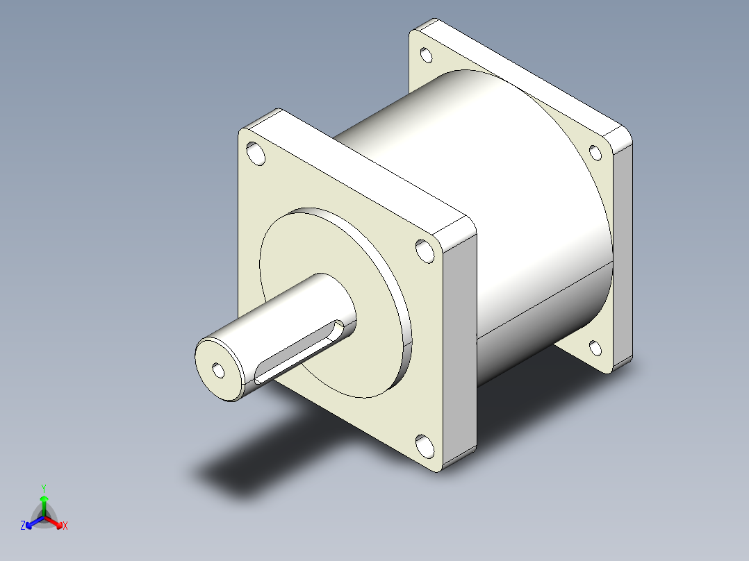 57RN伺服系列精密行星减速机正等轴测图