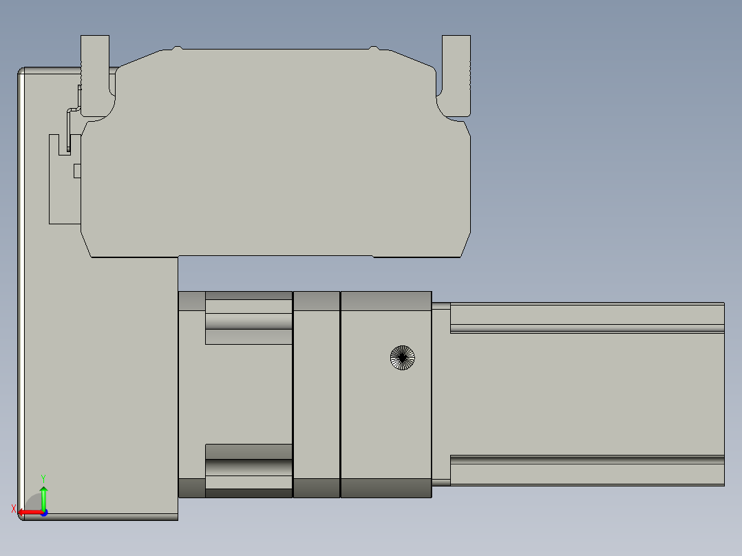 直线模组LHB17-L40-S2500-RD设计图纸后视图