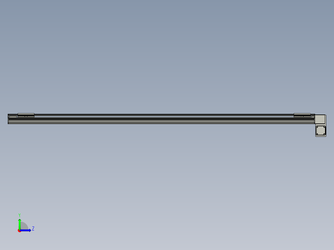 直线模组LHB17-L40-S2500-RD设计图纸左视图