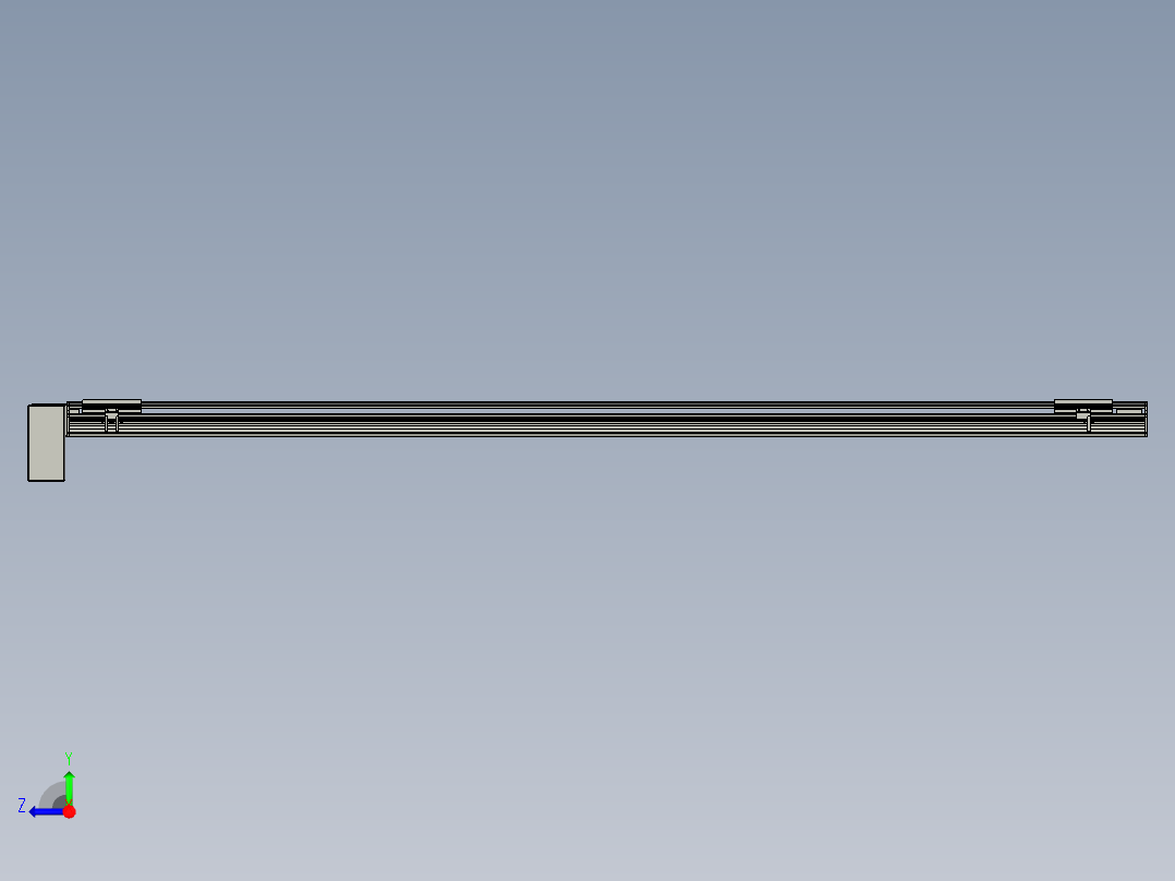 直线模组LHB17-L40-S2500-RD设计图纸右视图