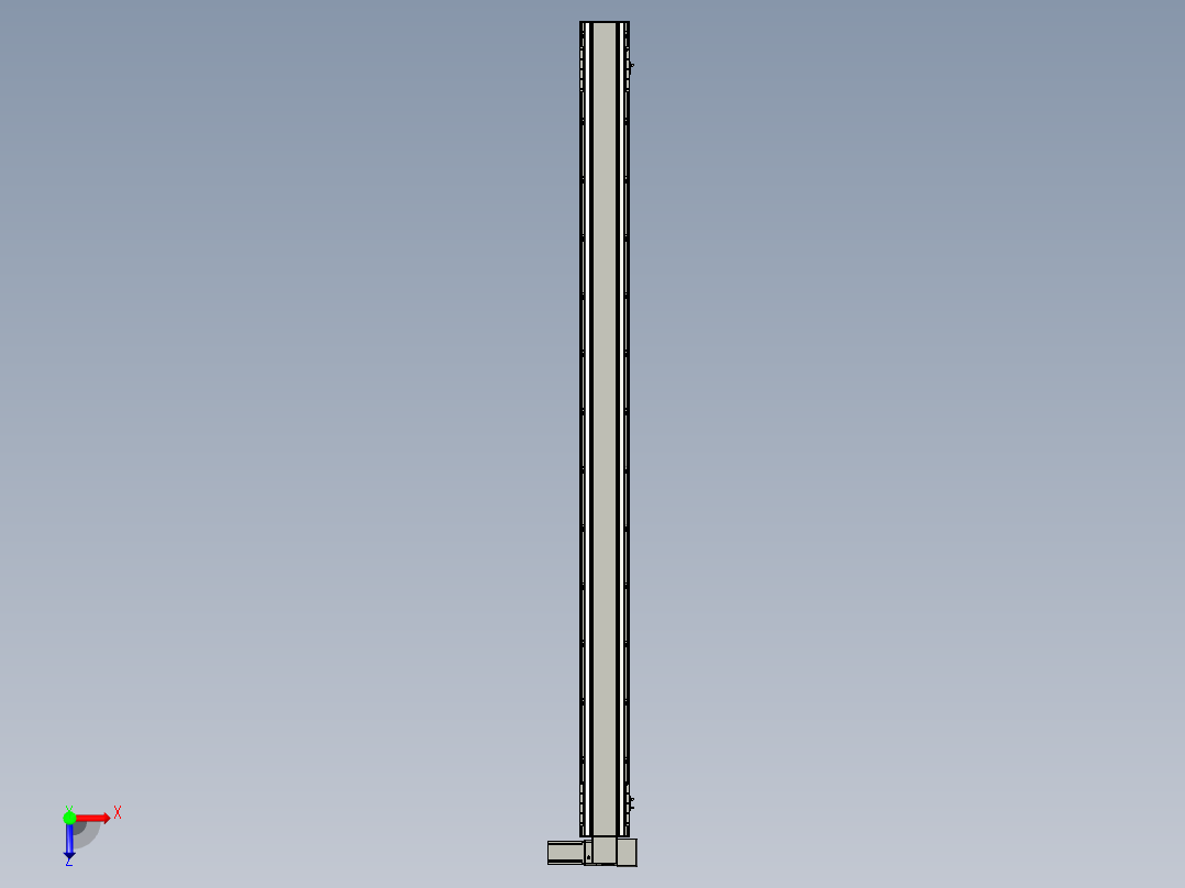 直线模组LHB17-L40-S2500-RD设计图纸俯视图