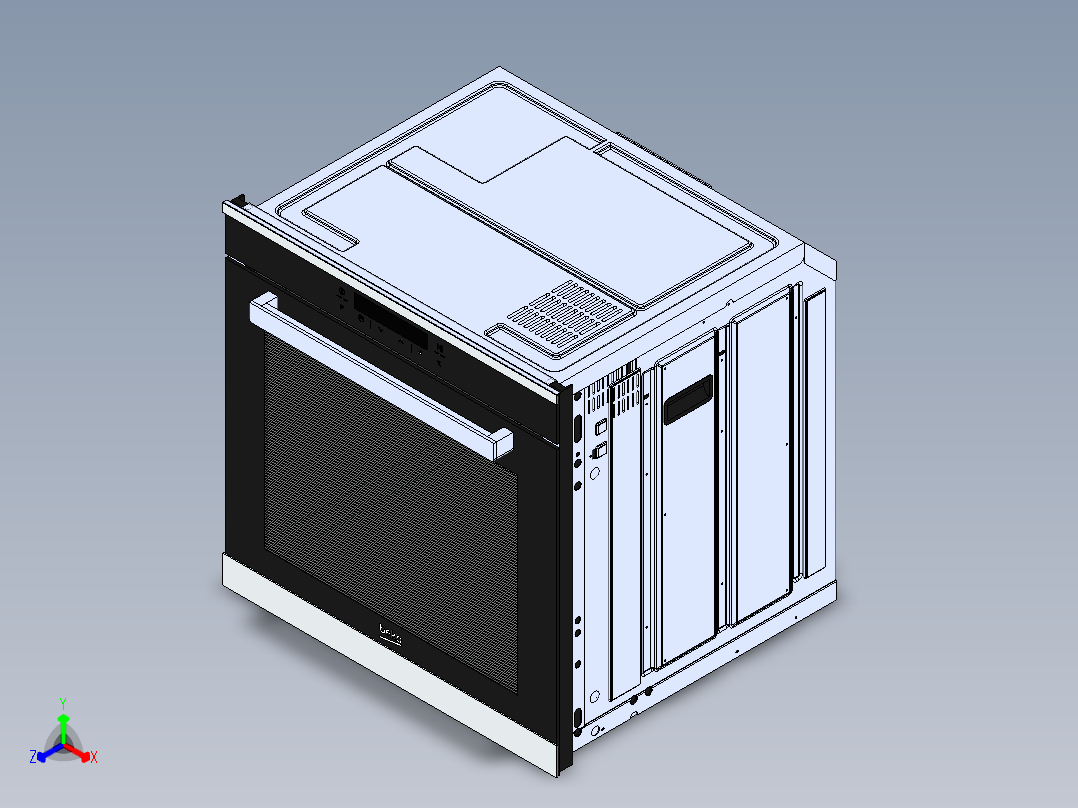 烤箱正等轴测图