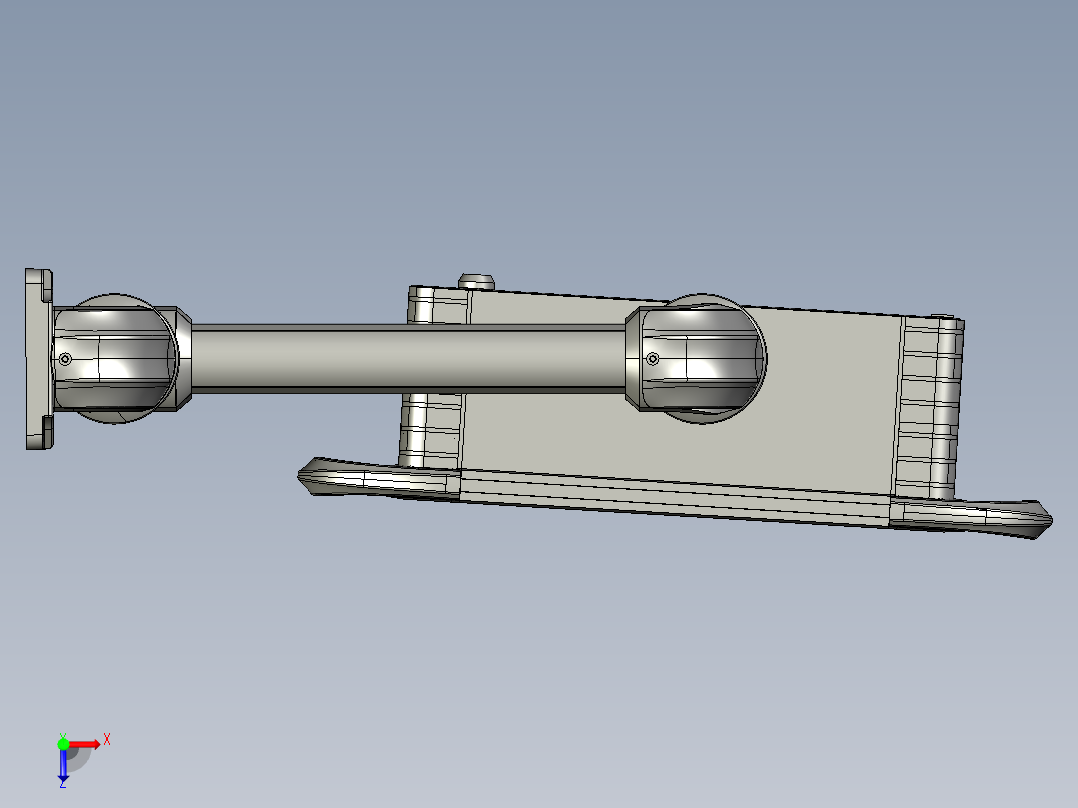 向上墙座+90度箱体连接器+控制箱俯视图