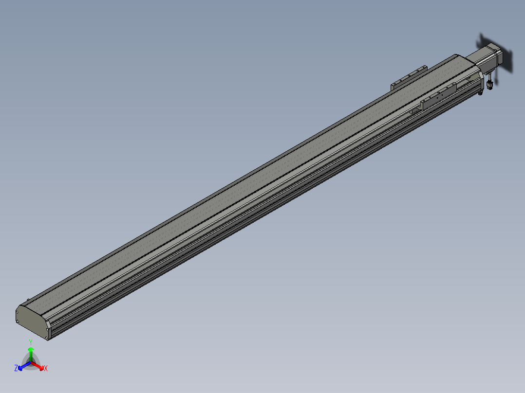 东锦丝杆传动-直线滑台模组DH135-C-L10-S1500-BC-P400W-C3正等轴测图