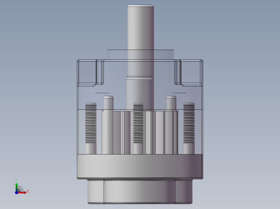 Q180-外啮合齿轮泵的设计及运动仿真【三维SolidWorks】前视图