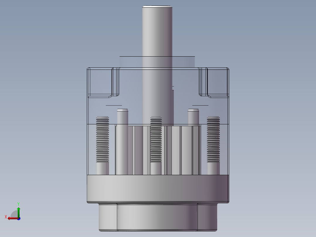 Q180-外啮合齿轮泵的设计及运动仿真【三维SolidWorks】后视图