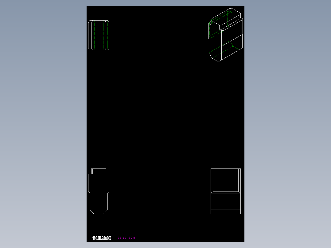 定位配件2312-2D多系列多零件图纸模型