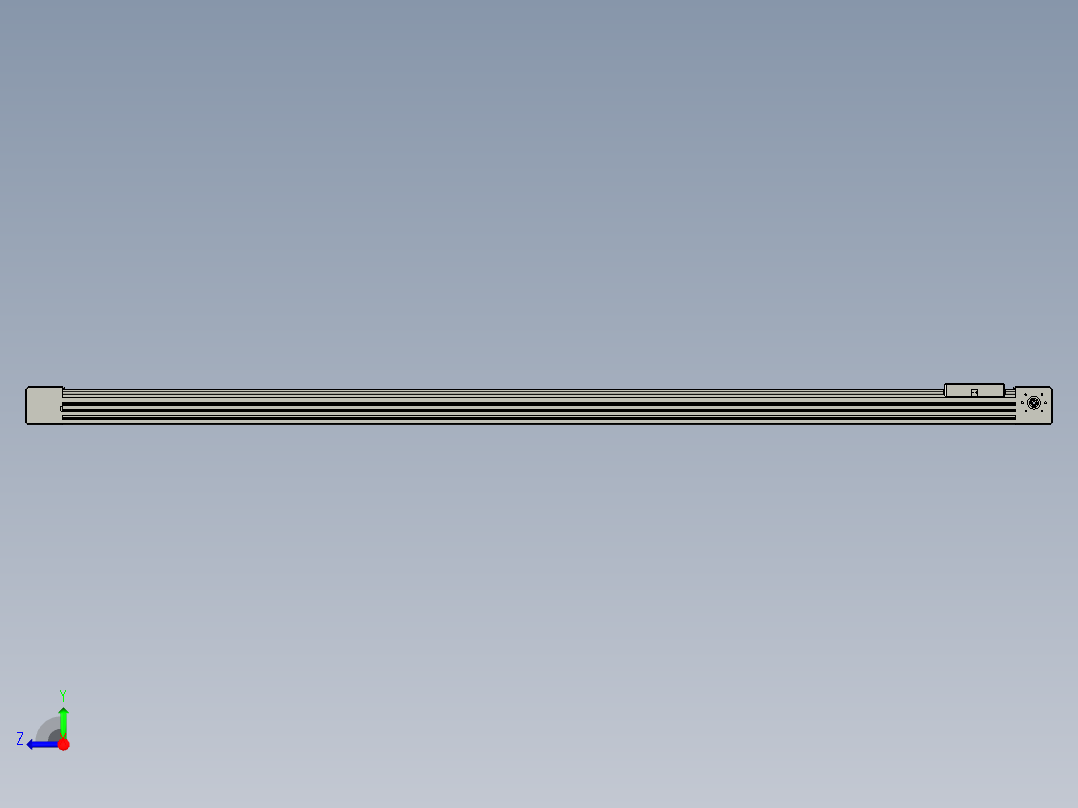 威洛博直线电机模组EB6-L140-S1900-光轴右视图
