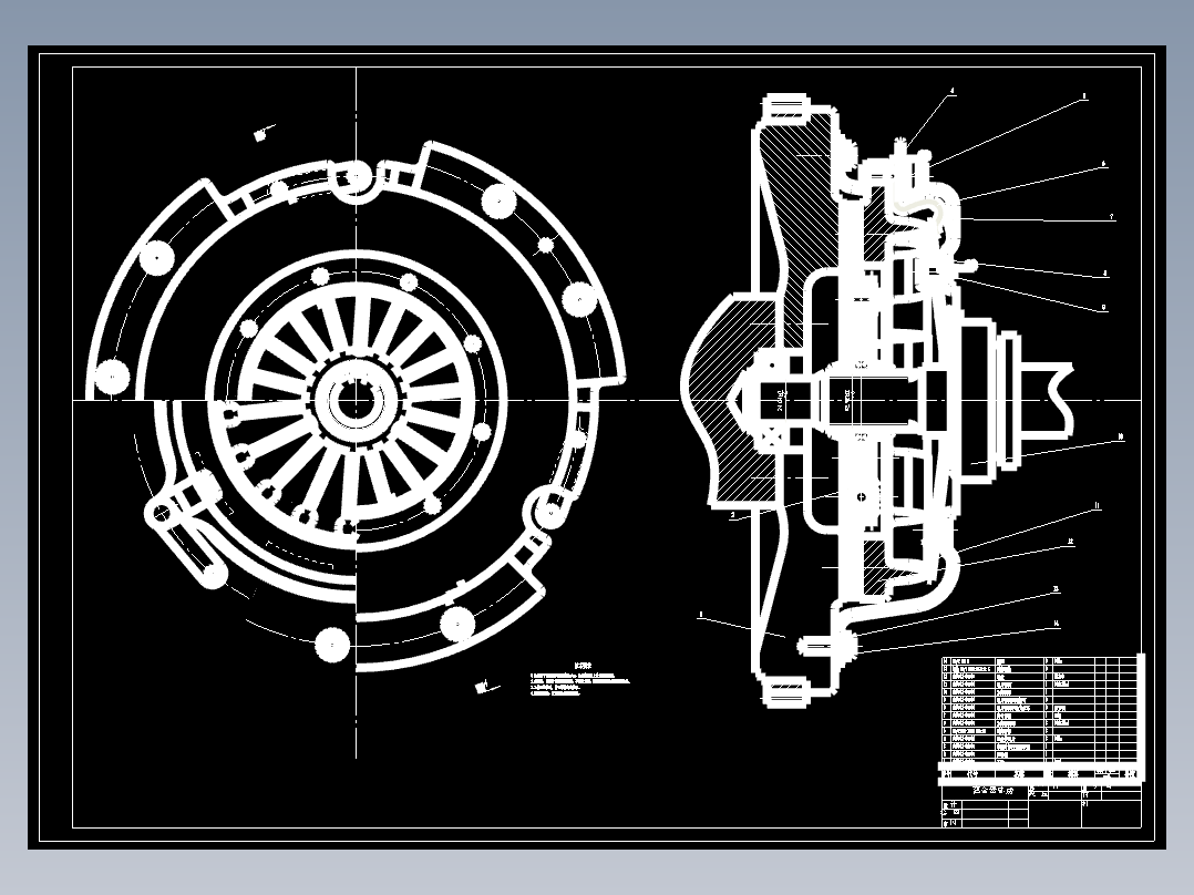 哈佛H6轿车离合器设计-1.5T MT轿车型单片拉式膜片弹簧离合器含CAD图