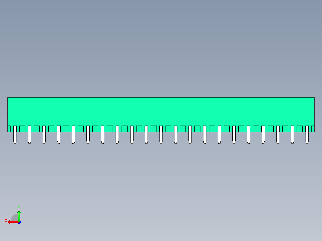 DEGSON 2EDG 系列 5.08mm 可插拔接线端子组-2EDGV-5.08-21P-14-00AH后视图