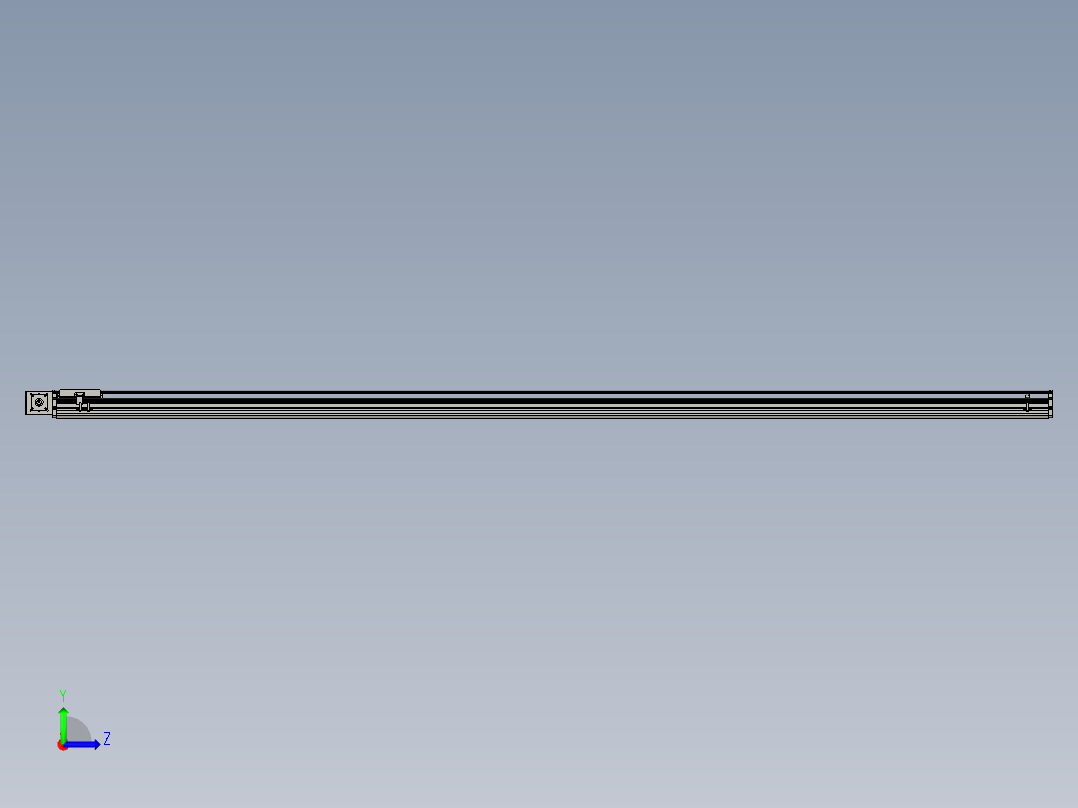东锦同步带传动-直线滑台模组DH120B-L125-S2750-BL-P400W-C3左视图