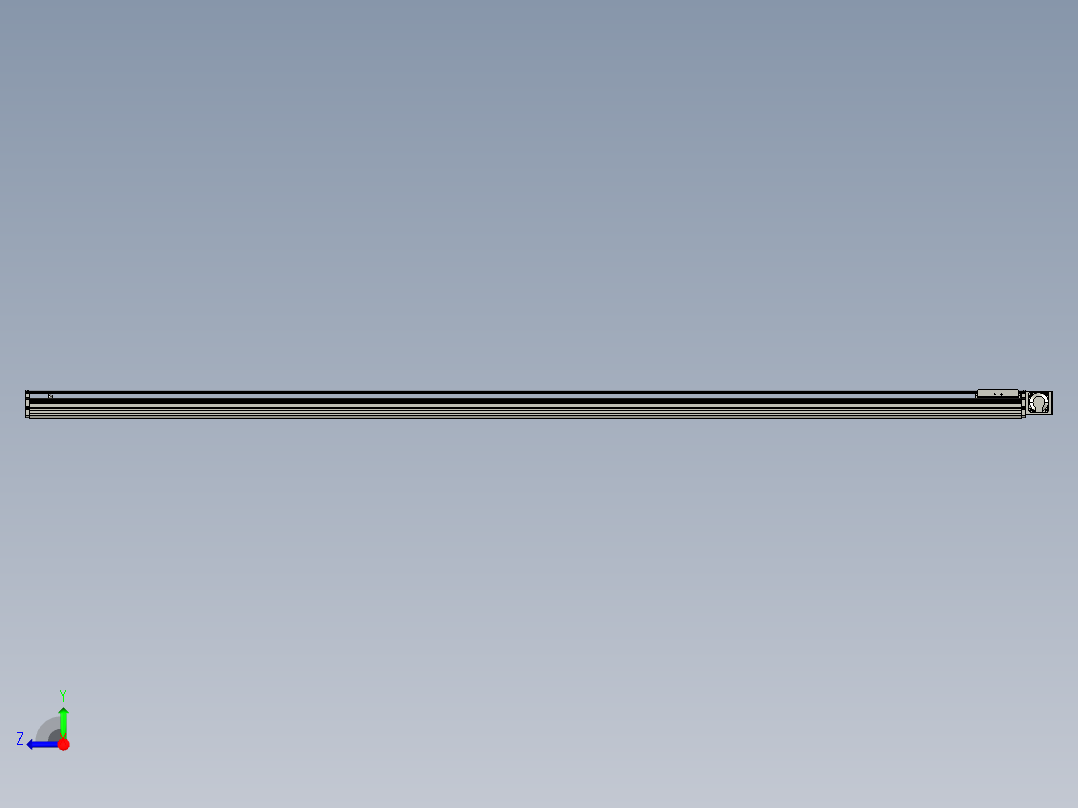 东锦同步带传动-直线滑台模组DH120B-L125-S2750-BL-P400W-C3右视图