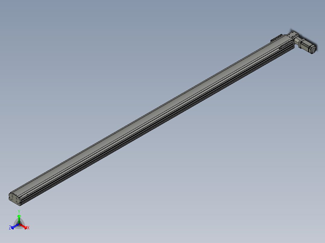 东锦同步带传动-直线滑台模组DH120B-L125-S2750-BL-P400W-C3正等轴测图