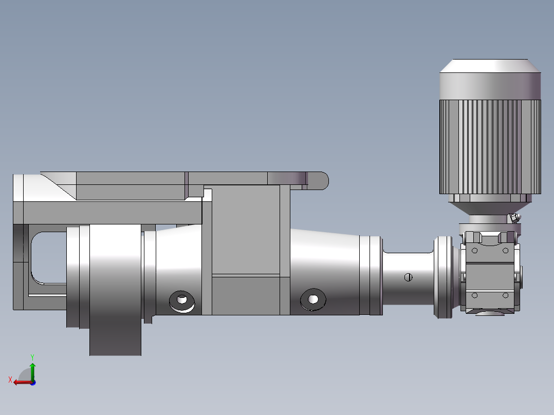 无心磨床驱动磨削机构后视图