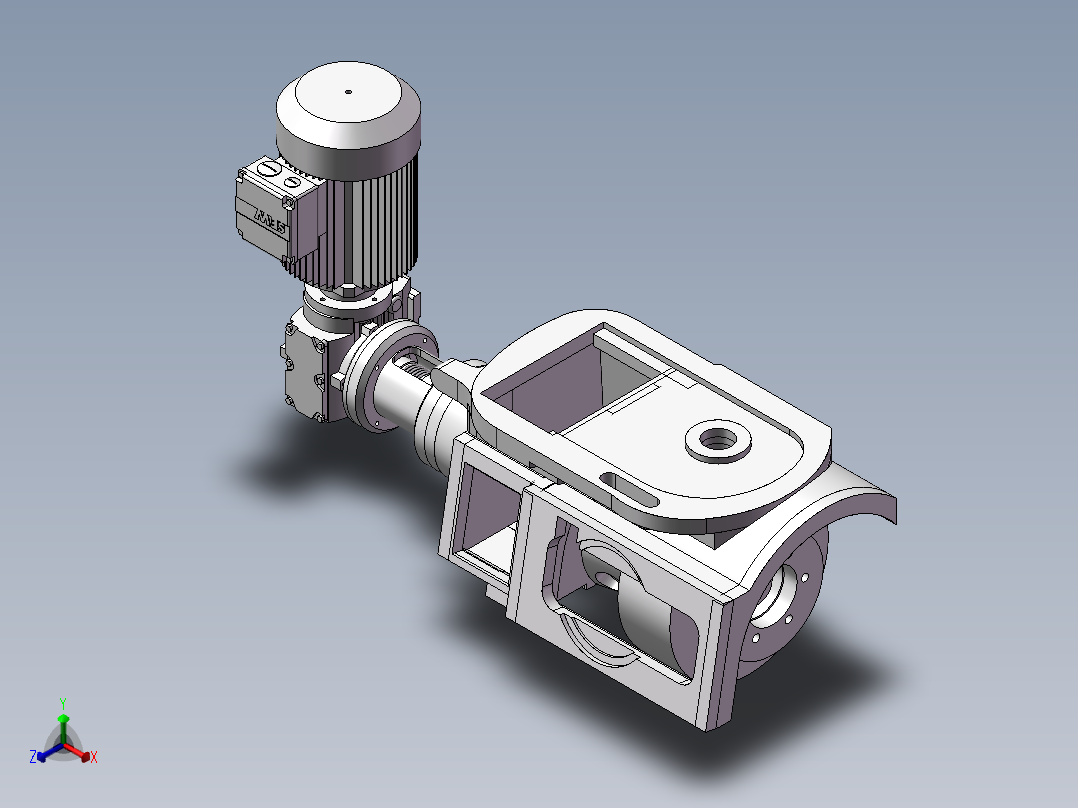 无心磨床驱动磨削机构正等轴测图