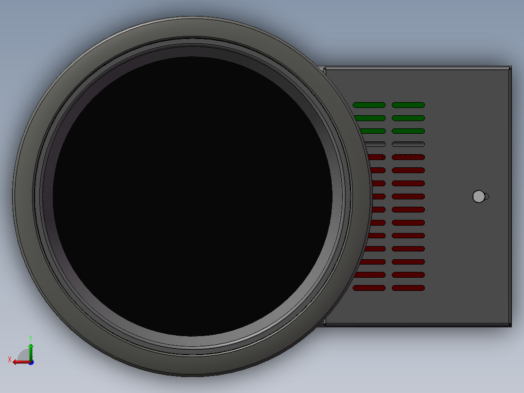 大功率筒灯SW模型后视图