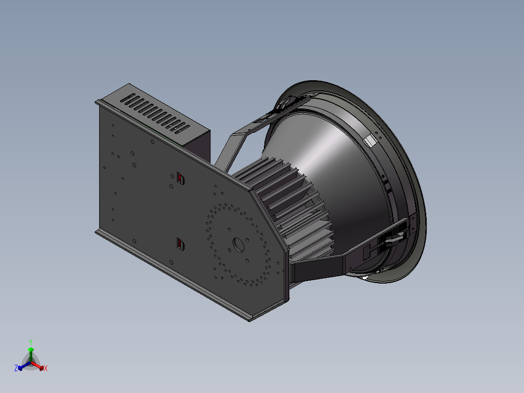大功率筒灯SW模型正等轴测图