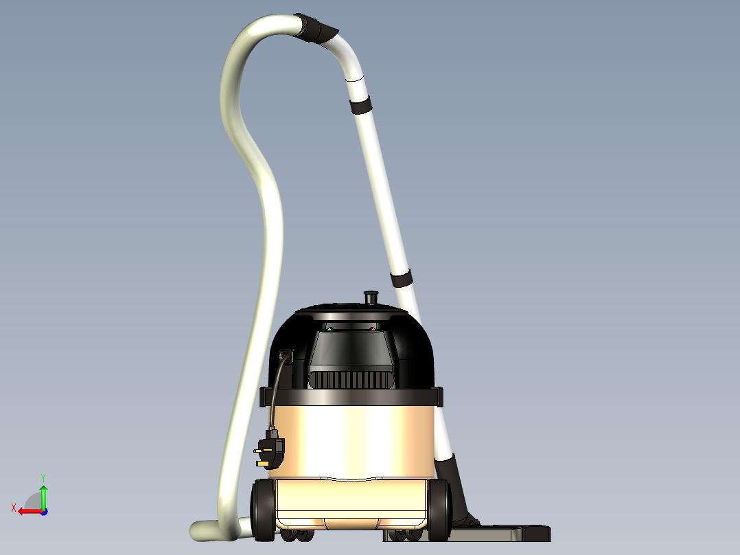 真空吸尘器后视图