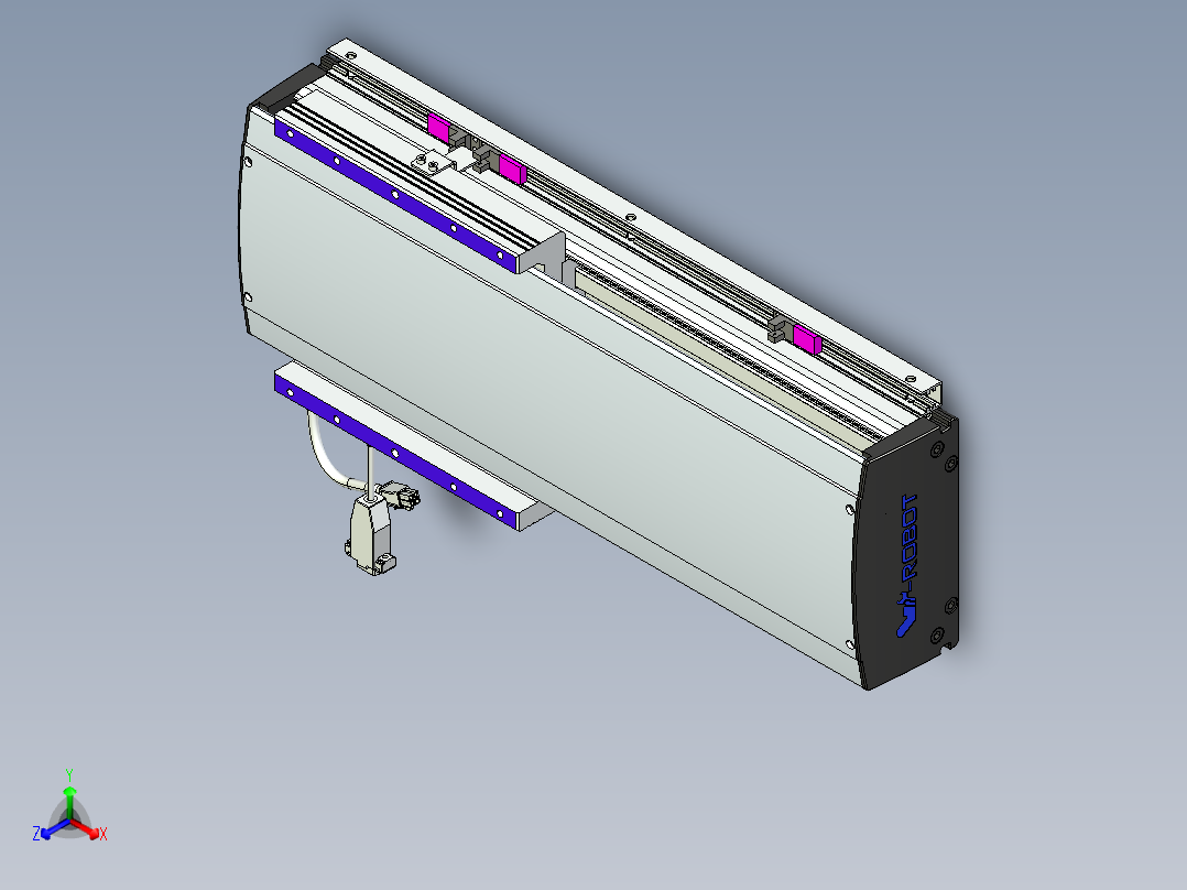 威洛博VL系列直线电机模组-VL17E3-S250正等轴测图