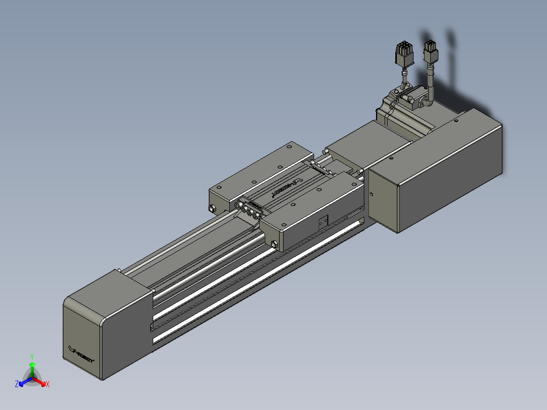 威洛博直线电机模组EB6-L70-S150-BR-P40-MS3正等轴测图