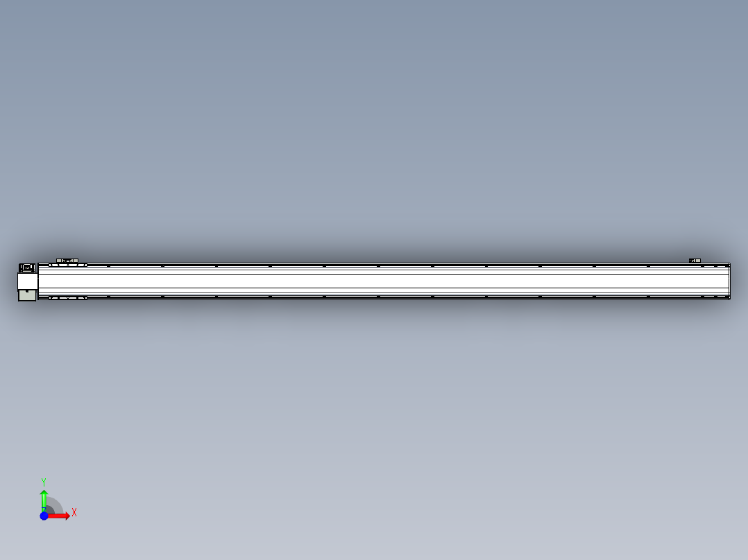 同步带滑台-半封闭B13H-L45-S2300-LD-P40-D3前视图