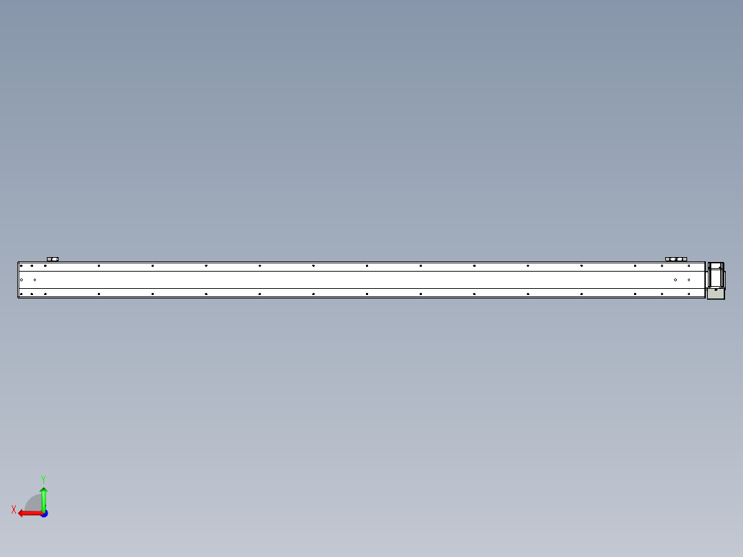 同步带滑台-半封闭B13H-L45-S2300-LD-P40-D3后视图