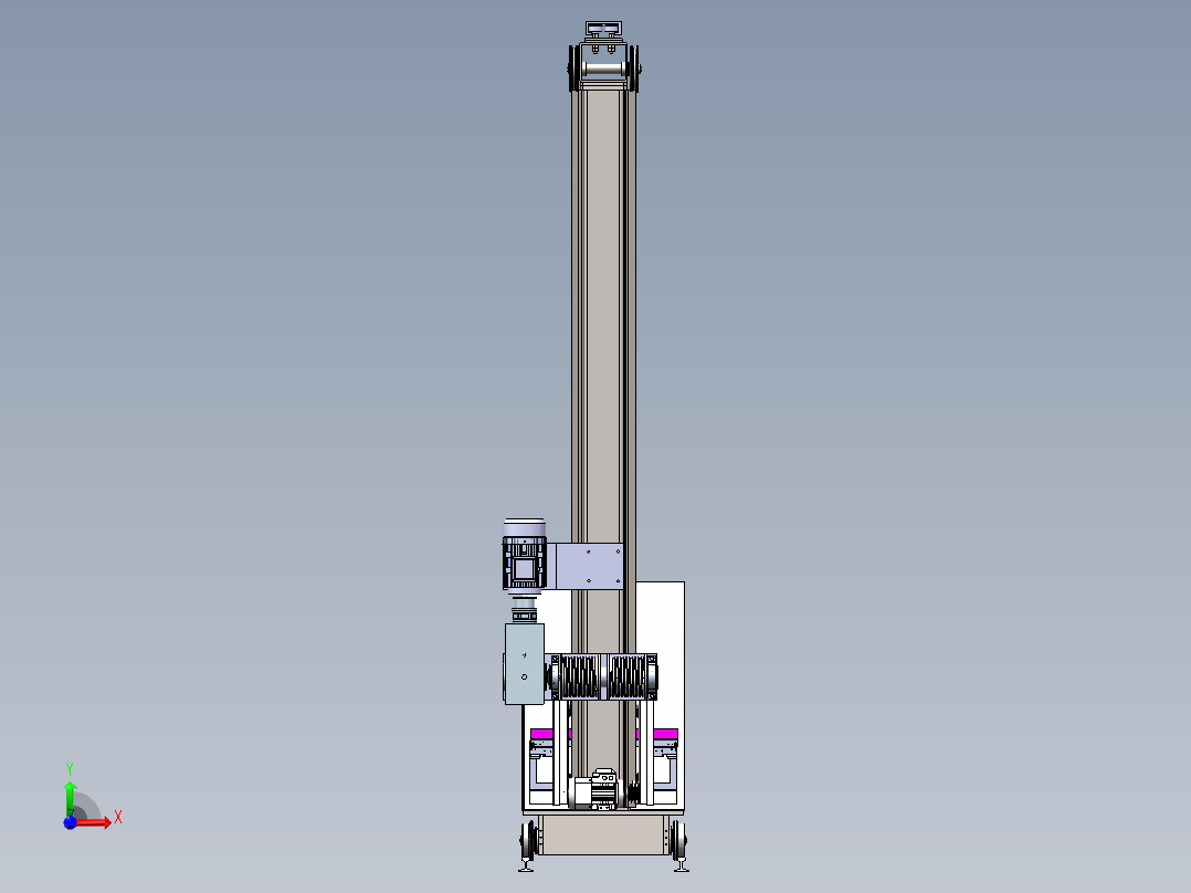 堆垛机模型+CAD装配图=1402948==500前视图