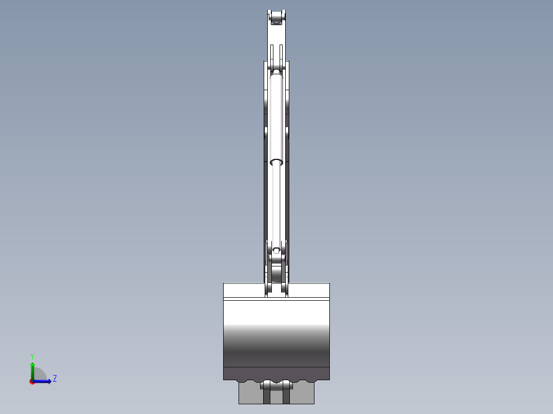 挖掘机挖掘机构模型与仿真左视图