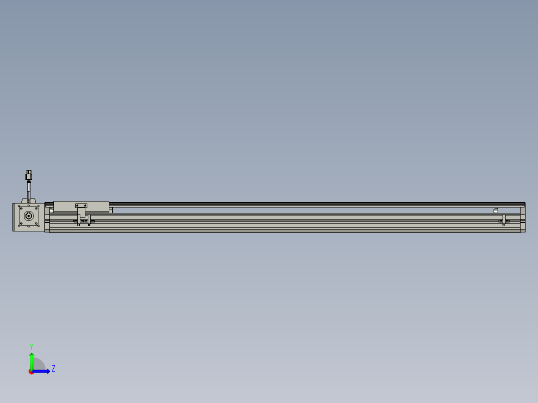 东锦同步带传动-直线滑台模组DH135B-L125-S950-BL-P400W-C3左视图