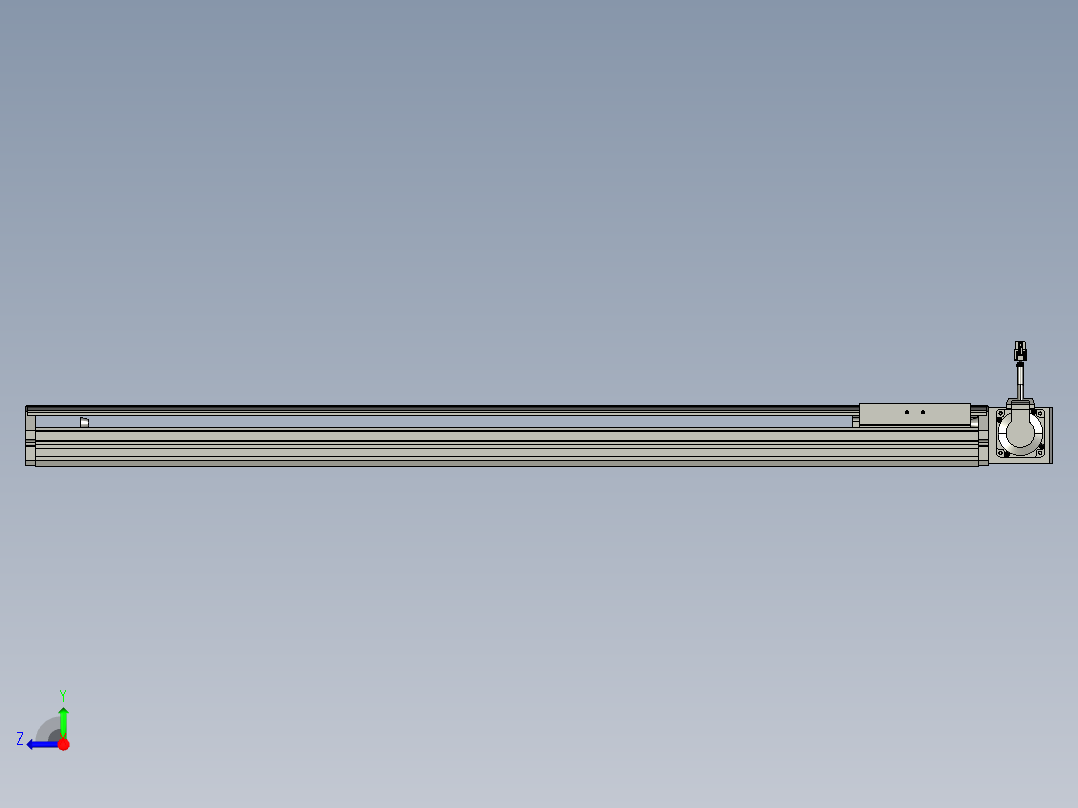 东锦同步带传动-直线滑台模组DH135B-L125-S950-BL-P400W-C3右视图