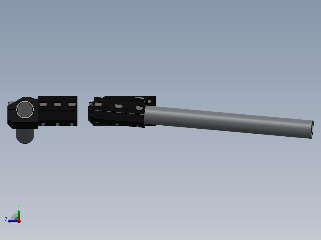 摩托车用可调夹式车把右视图