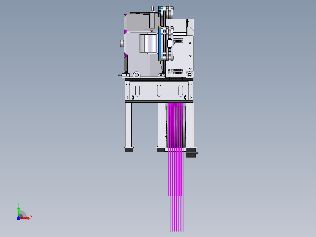 重载高速梯主机及主机架sw19前视图