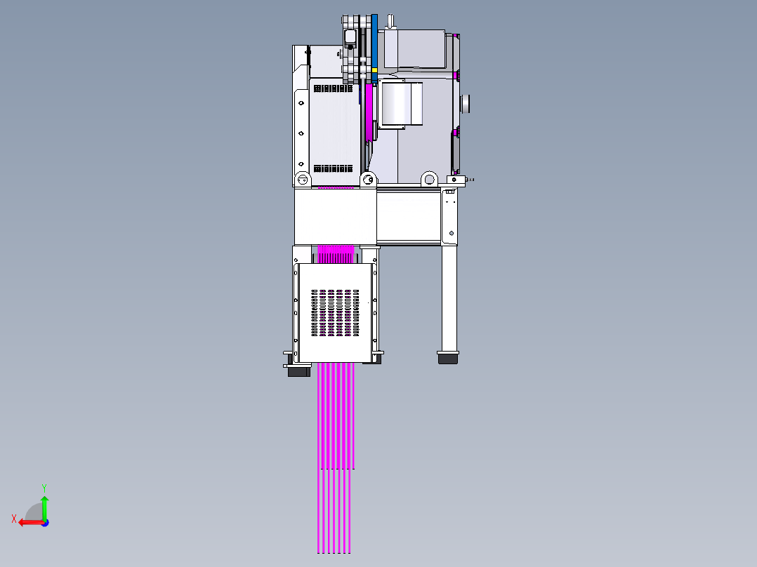 重载高速梯主机及主机架sw19后视图
