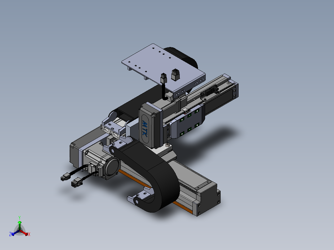 内嵌直交机械手XYG系列XYG320-A1正等轴测图