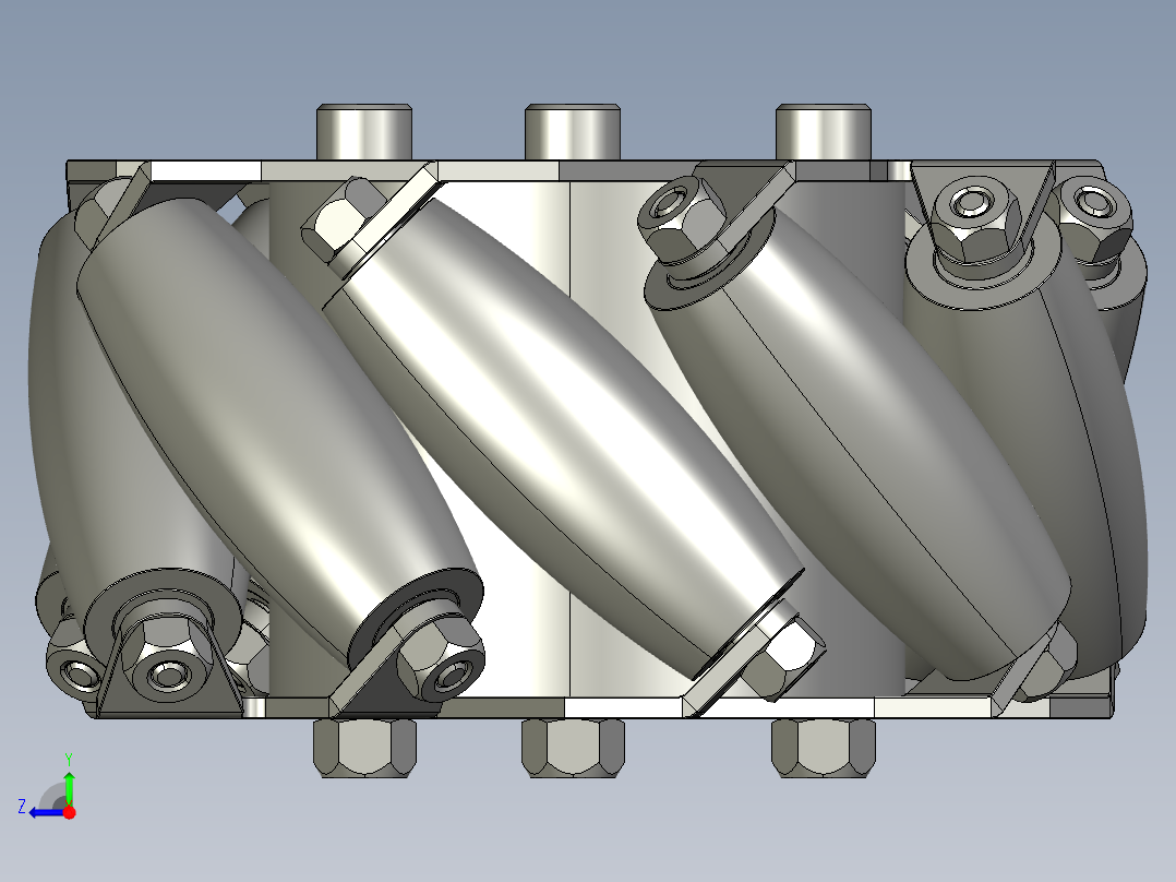 9辊子麦克纳姆轮右视图