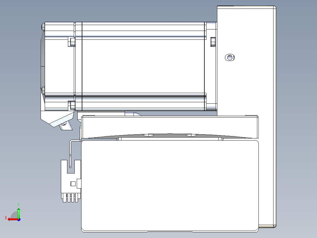 同步带全封闭直线模组TPA-HCB-120D-90-L850-LU-C-P40-N3后视图