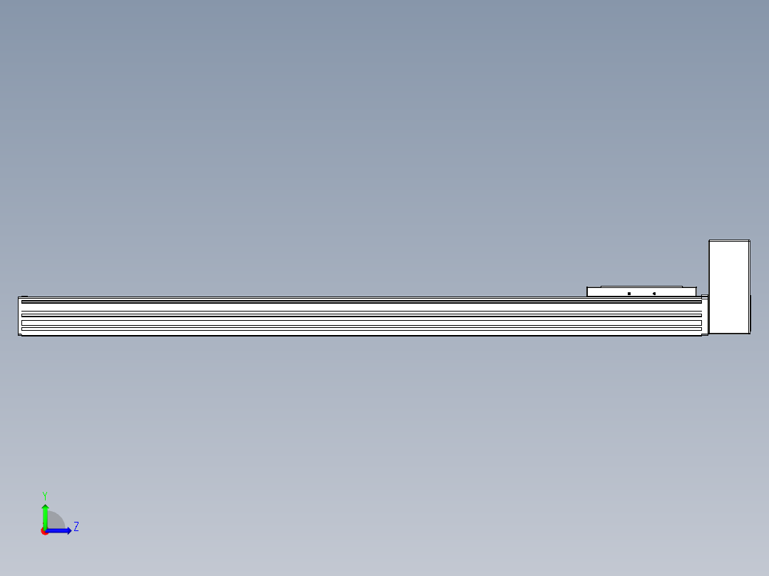 同步带全封闭直线模组TPA-HCB-120D-90-L850-LU-C-P40-N3左视图