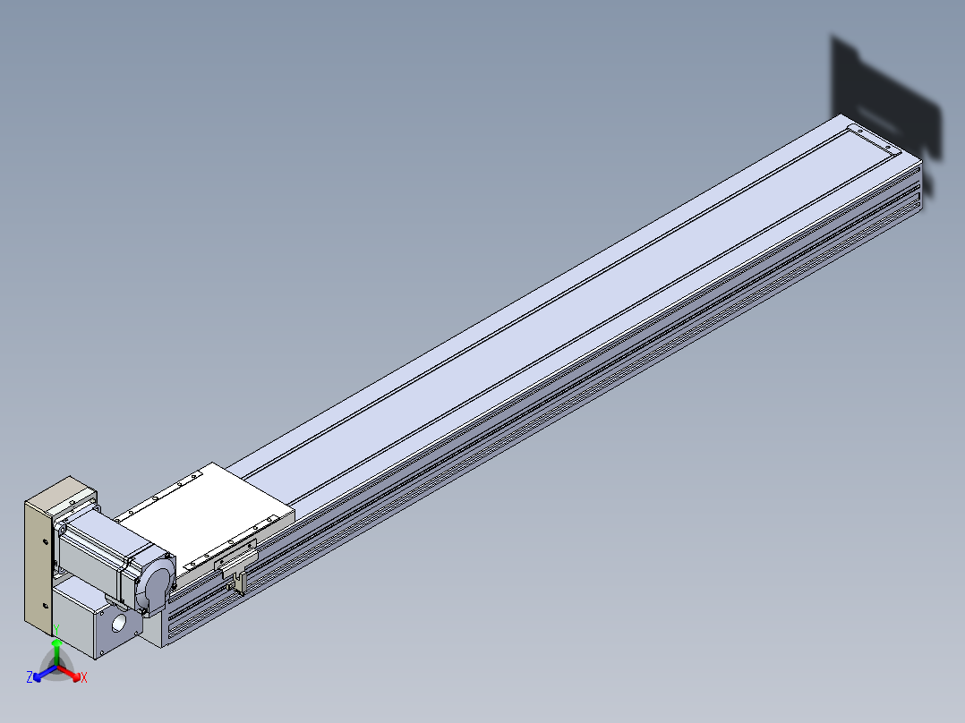 同步带全封闭直线模组TPA-HCB-120D-90-L850-LU-C-P40-N3正等轴测图