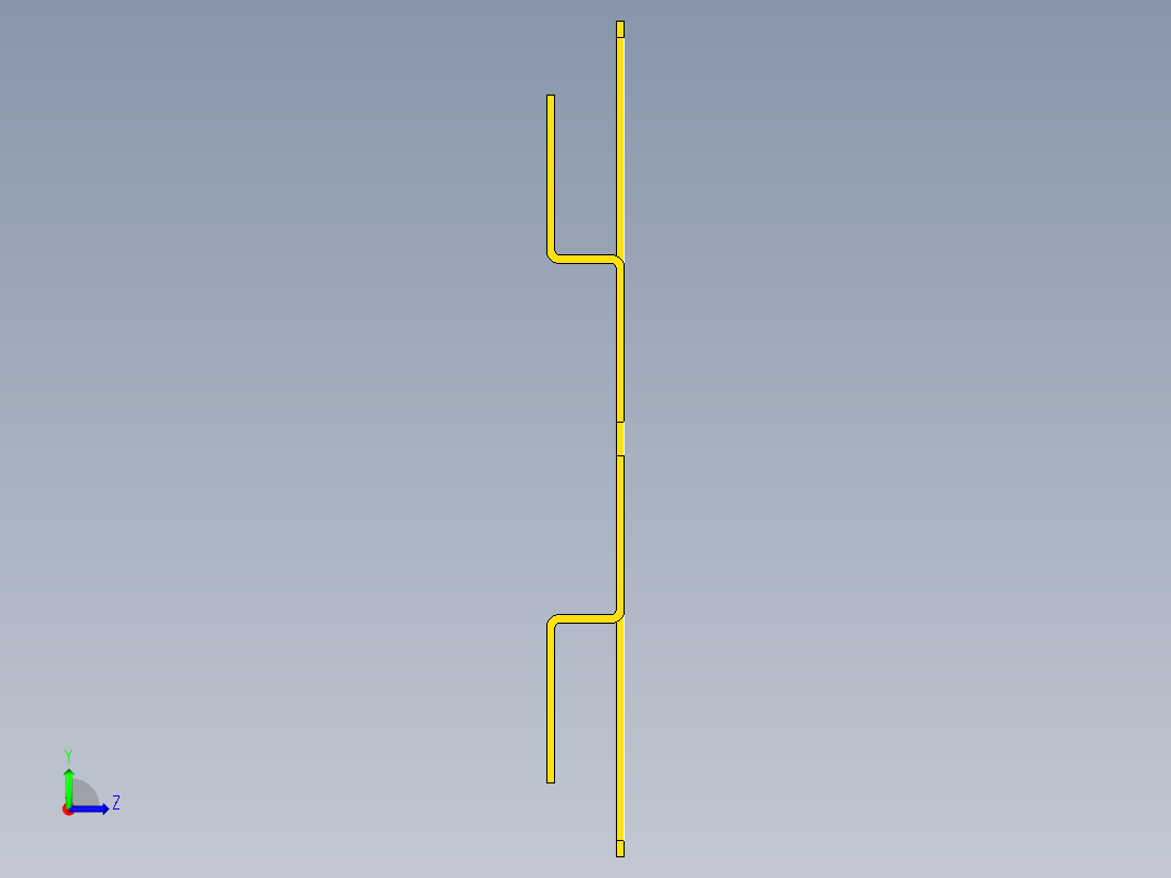 Z形零件级进模（CAD图+UG三维）左视图