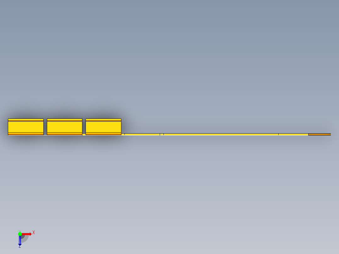 Z形零件级进模（CAD图+UG三维）俯视图