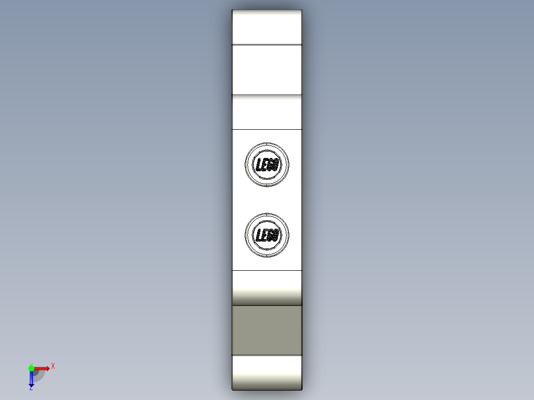 气缸电机-32333 Clear Technic Engine Block 1 x 5 x 3俯视图