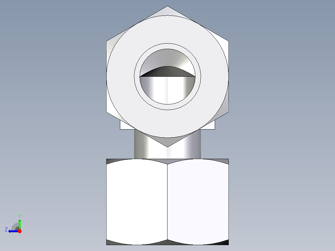 卡套式工业通用硬管接头EO_Standpipe_elbow_EVW12L71右视图