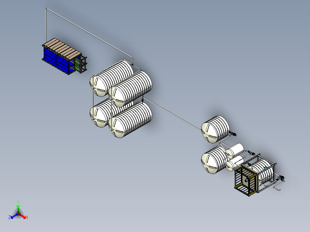 添加剂生产线正等轴测图