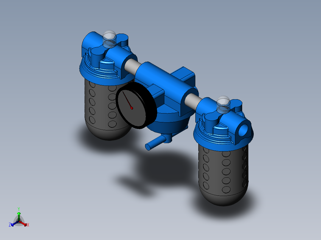 调压过滤器正等轴测图