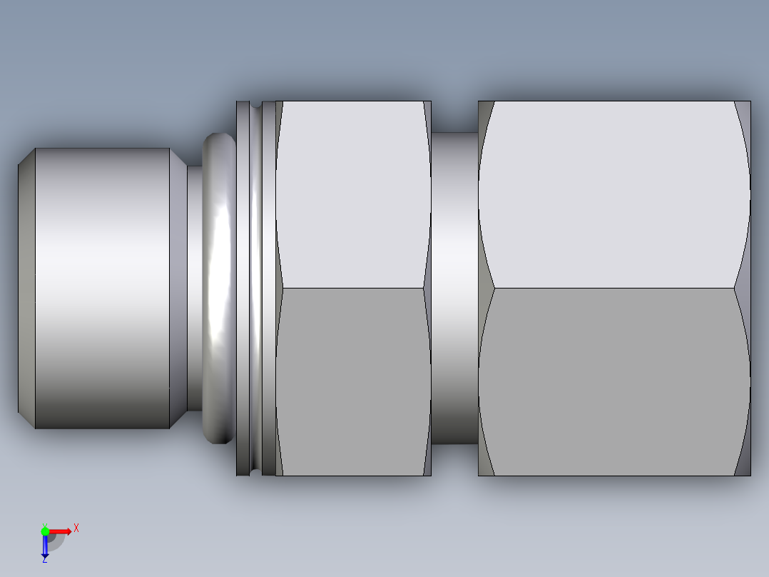 卡套式工业通用硬管接头EO_Male_Stud_connector_GEO12SMCF俯视图
