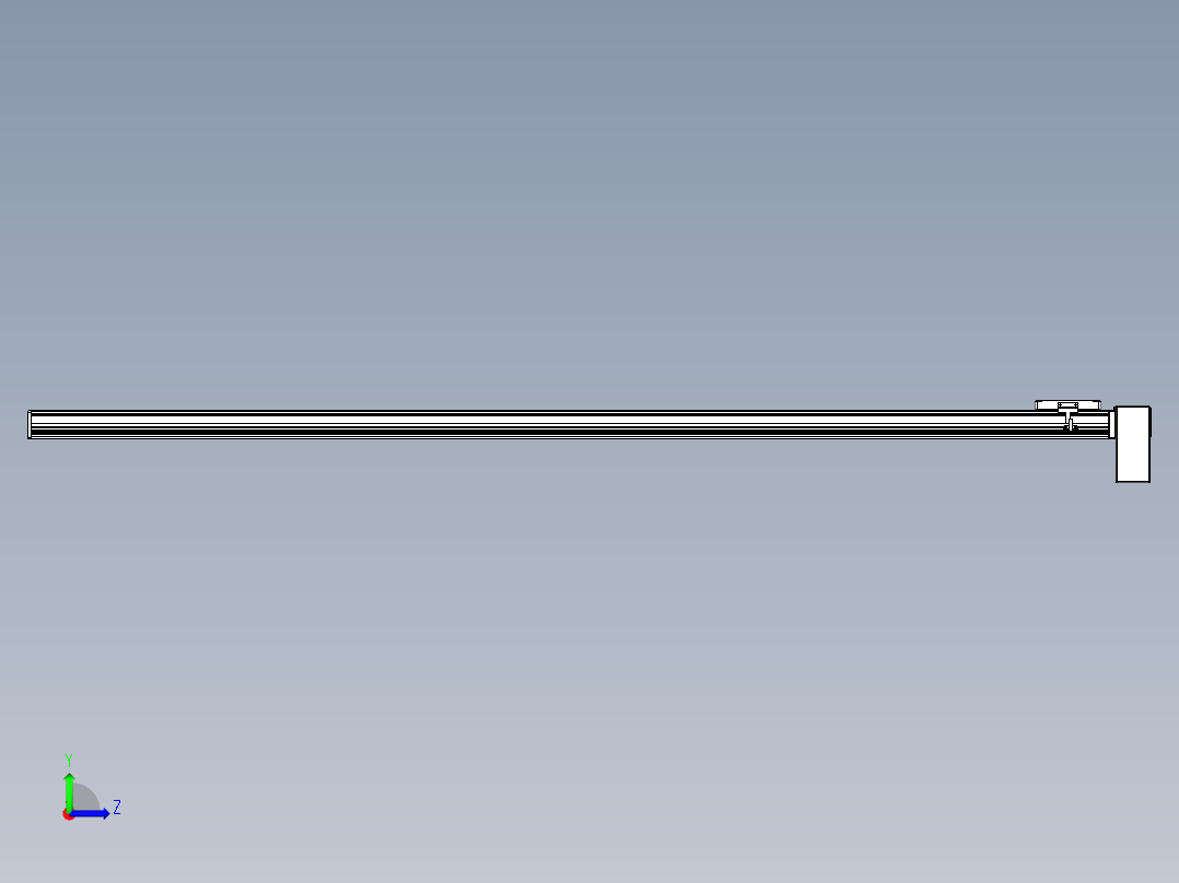 同步带全封闭直线模组TPA-HCB-105D-90-L1900-LP-Y-P20-N3左视图